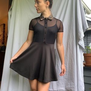 Valfre sheer and leopard dress